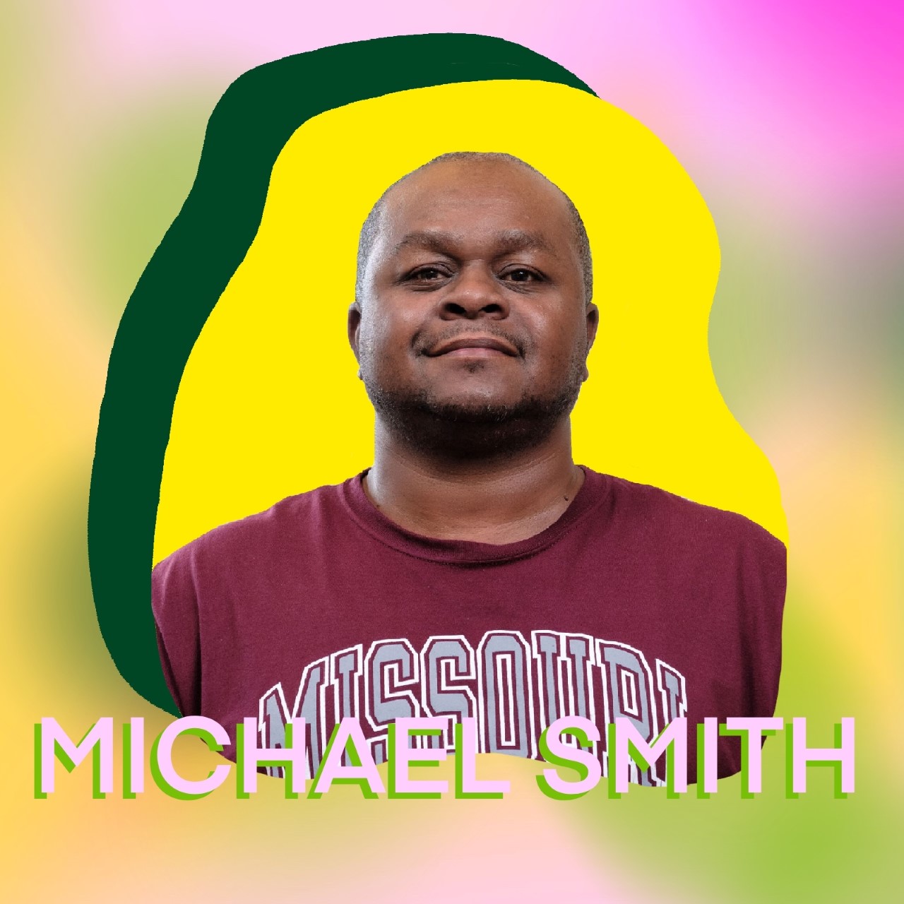 "Michael Smith" superimposed over his headshot