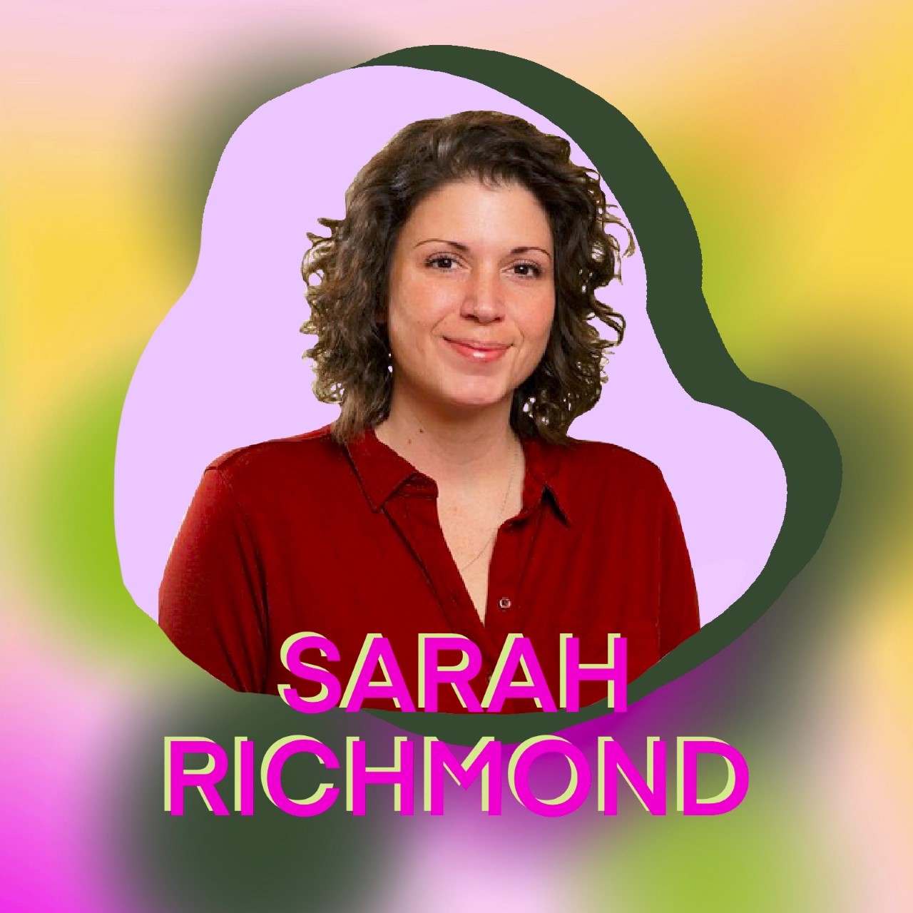 "Sarah Richmond" superimposed over her headshot